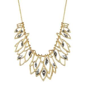 Alexis Bittar Phoenix Lacy Leaf Bib Necklace
